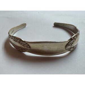 Size 6 Alvin Sterling 925 Sterling Silver Spoon Cuff Bracelet 12.8mm Width